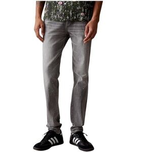 PacSun Mens Stacked Skinny Jeans Cotton Comfort Stretch Gray Splatter Size 30X30